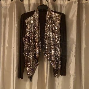 Gold sparkle party cardigan